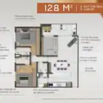 Planta 128²m Novare Residencial