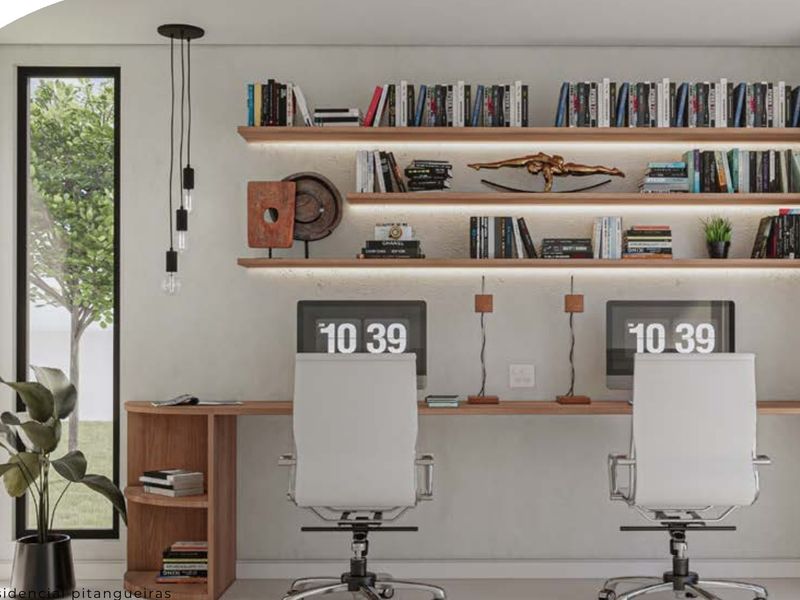 Home office das plantas de 154 e 159 m² do Residencial Pitangueiras